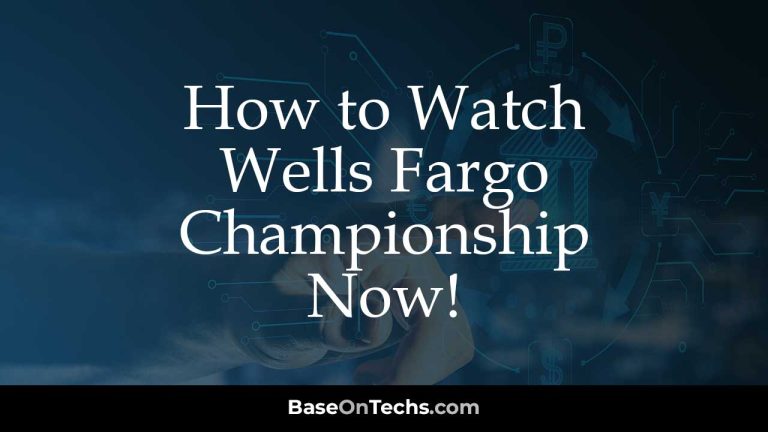 How to Watch Wells Fargo Championship Now!